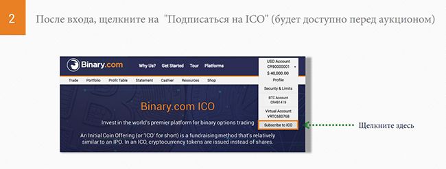 How to buy Binary.com ico tokens: register with a broker