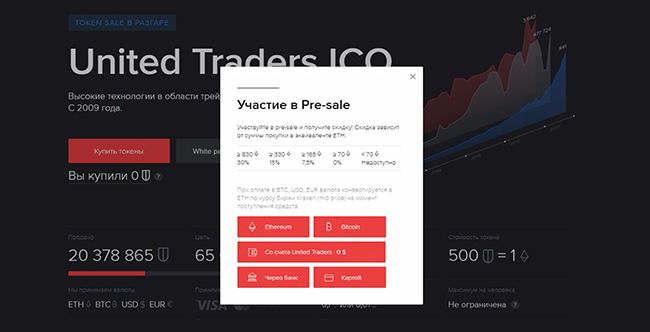 How to participate in the United Traders ICO? Step 2: Buy ico tokens
