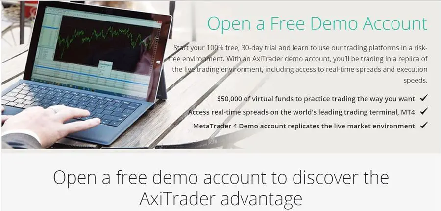 Open a free demo account on axitrader.com