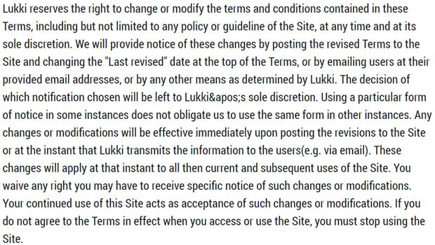 lukki.io notification of changes