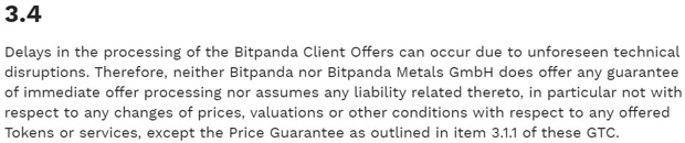bitpanda.com no guarantees