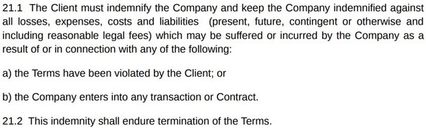 LMFH reimbursement of losses