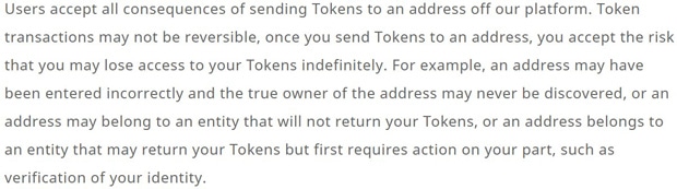 Probit accepting the consequences of sending tokens