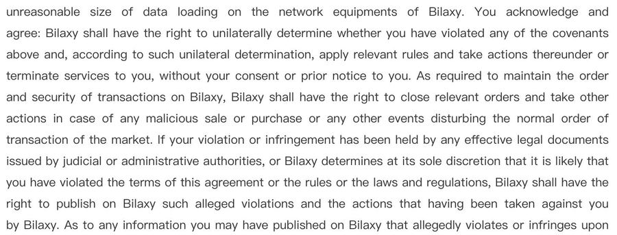 Rules of bilaxy.com