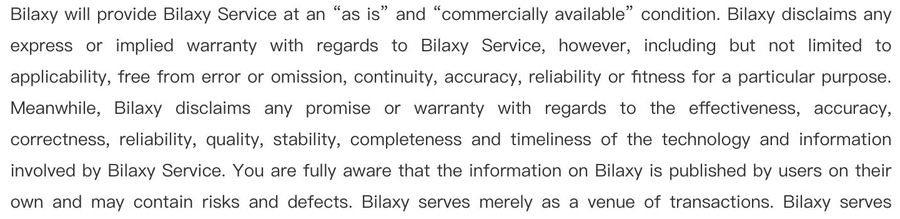 bilaxy.com risk information