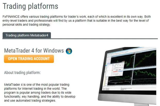fxfinance-pro.com Forex broker trading platforms