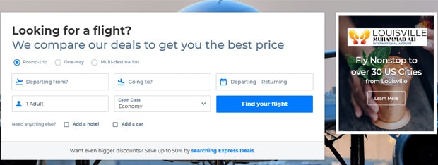 priceline.com to book flights