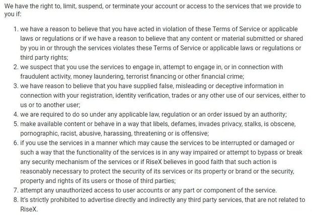 risex.net account access restriction