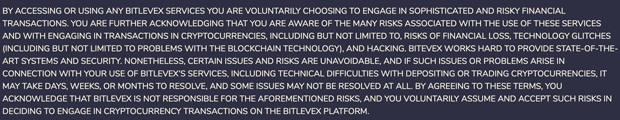 Bitlevex user agreement