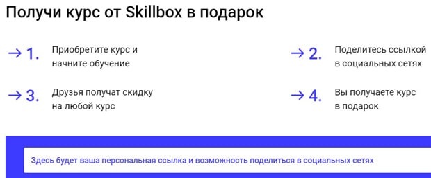 Skillbox course as a gift