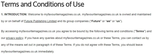 myfavouritemagazines.co.uk user agreement