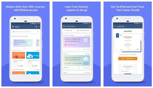 Edureka mobile app