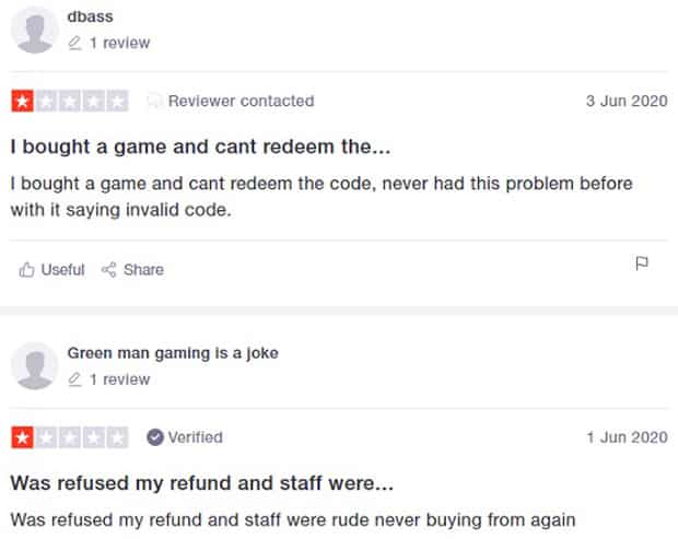 Green Man Gaming reviews