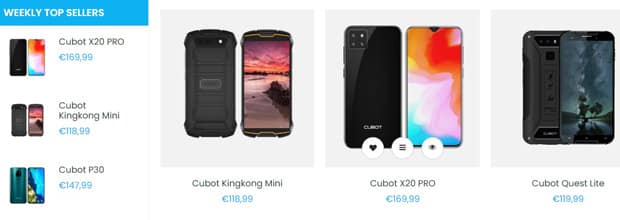 Cubot Official Store smartphones
