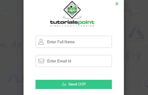 Tutorials Point registration