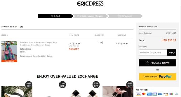 Ericdress checkout