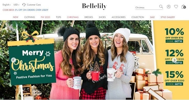 bellelily.com promo codes