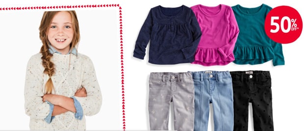 OshKosh B'gosh discounts on tops and jeans