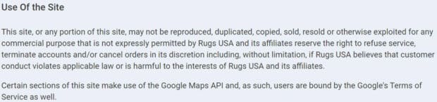 rugsusa.com rules of use
