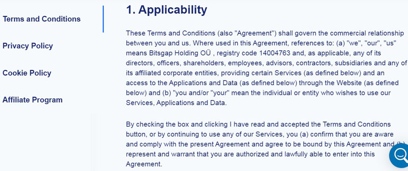 bitsgap.com user agreement