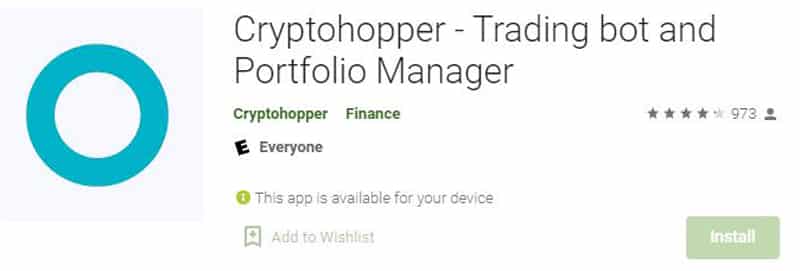 Cryptohopper mobile app