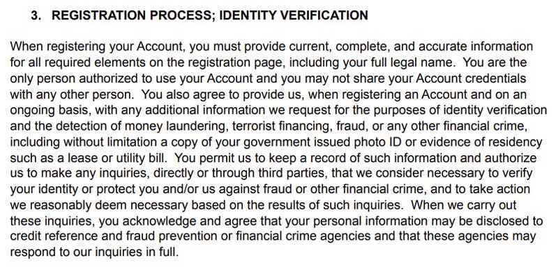 FTX verification rules