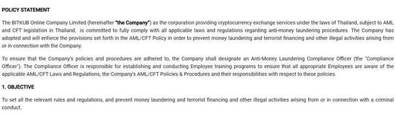 Bitcube AML/CFT policy