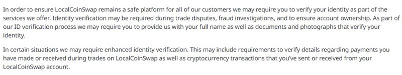 localcoinswap.com identity verification rules