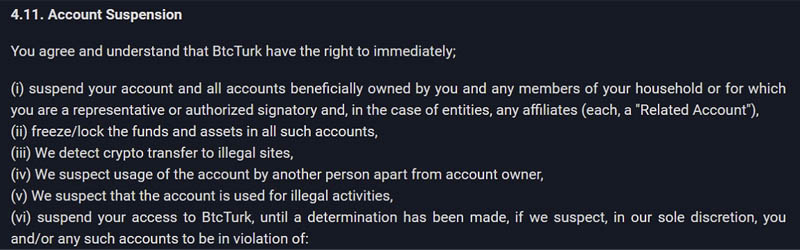 BtcTurk PRO.com blocking rules