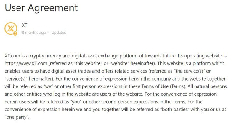 XT.Com User Agreement