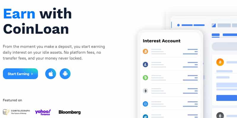 CoinLoan earnings service