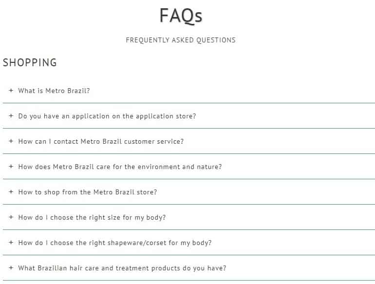 Metro Brazil FAQ