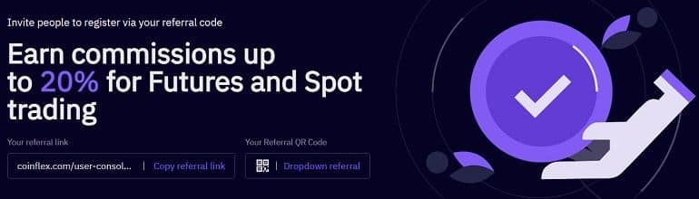 CoinFLEX referral program