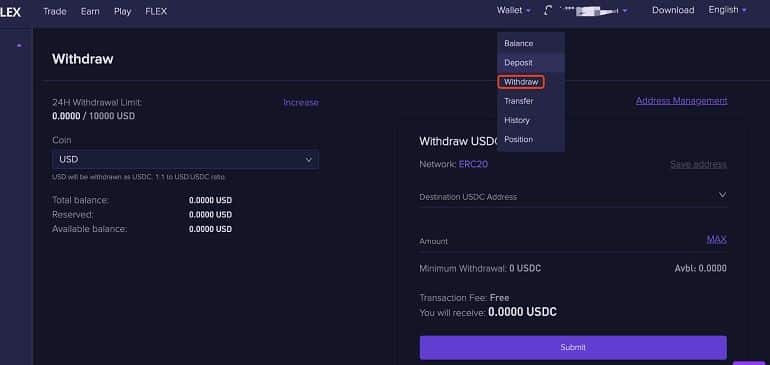 CoinFLEX withdrawal