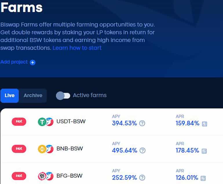 Farming cryptocurrencies