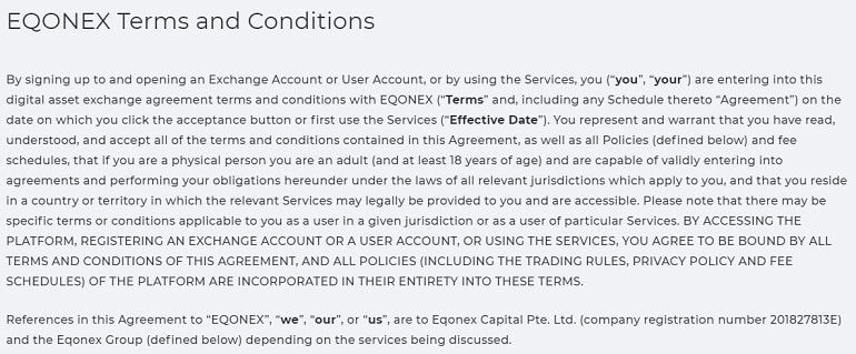 eqonex.com user agreement