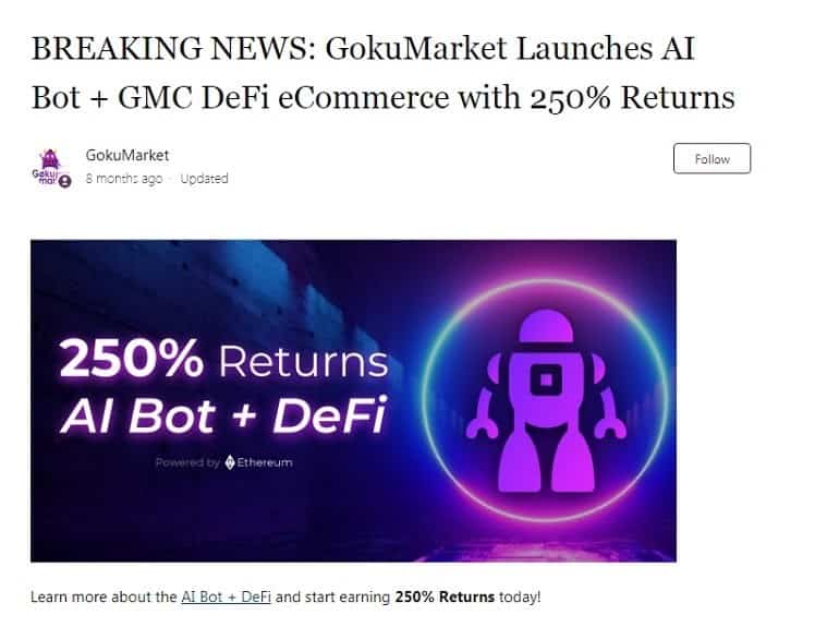 Gokumarket investment