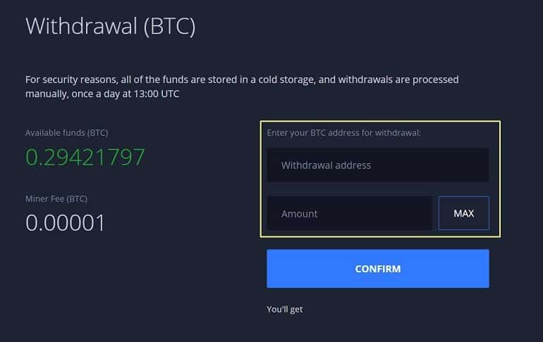 Marjax.com withdrawal of funds