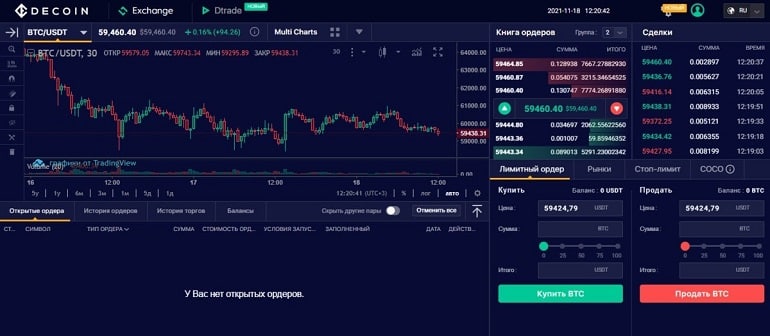 Decoin trade cryptocurrency