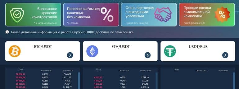 beribit.com exchange features