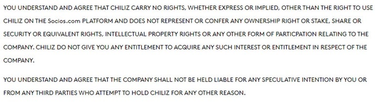 Chili's user agreement