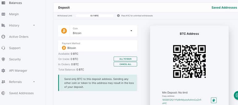 LocalTrade account replenishment