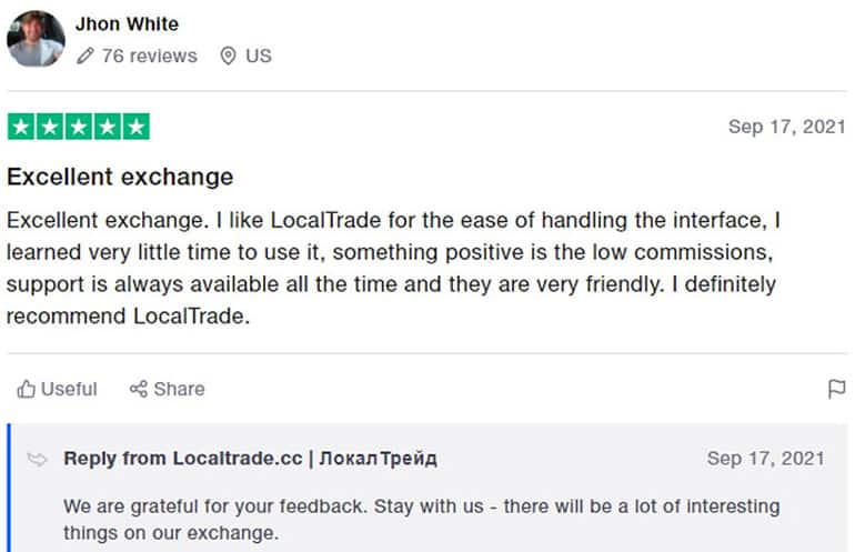 LocalTrade reviews