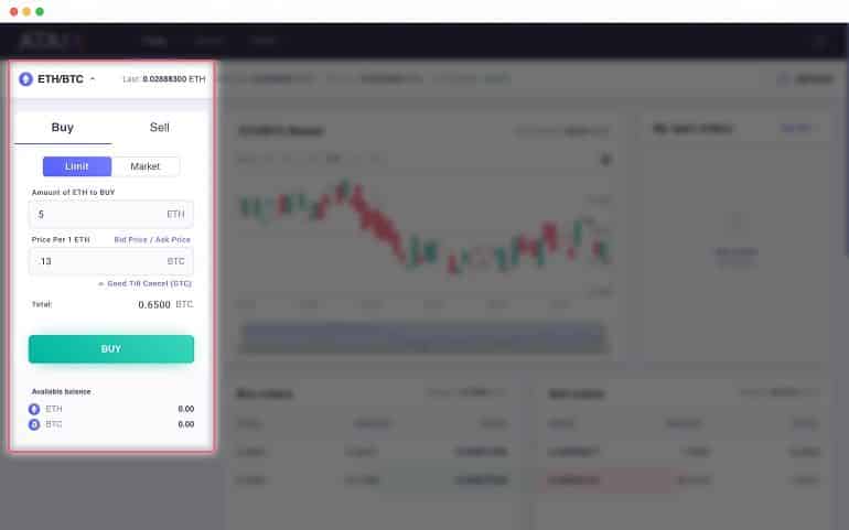 ATAIX buying cryptocurrency