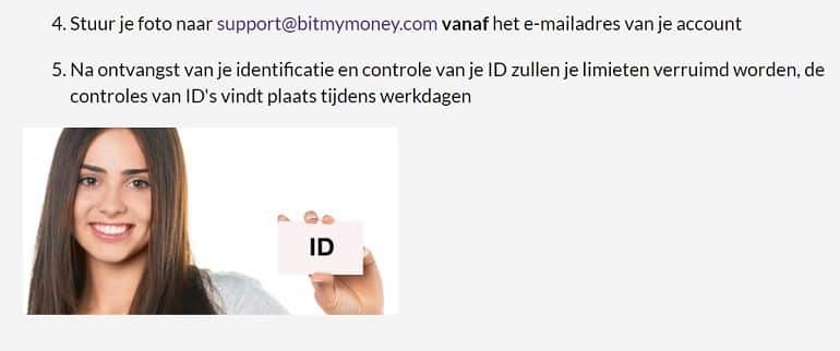 Bitmoney user identification