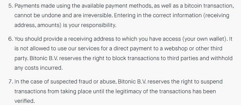 bitonik.nl transaction blocking