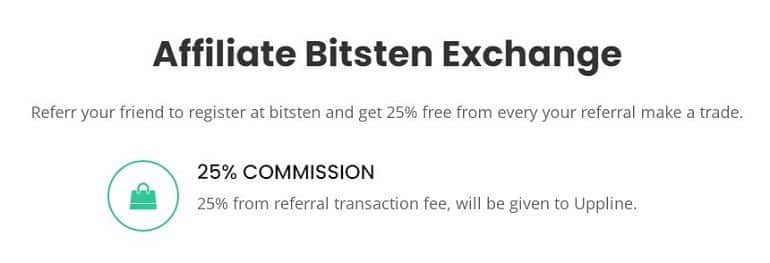 Bitsten referral program