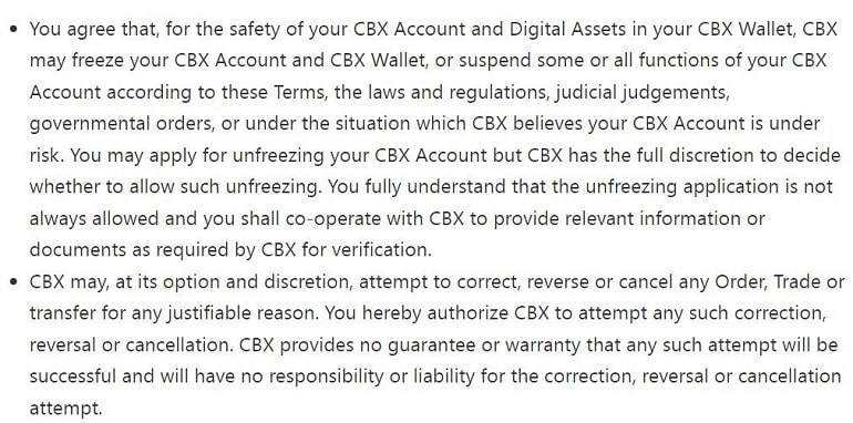 cbx.one account blocking