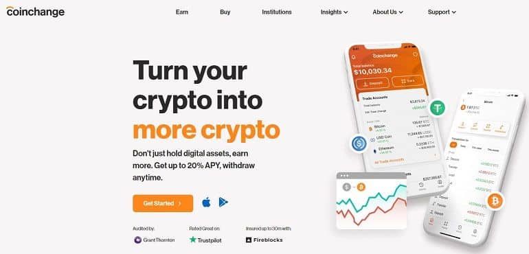 coinchange.io registration on the site