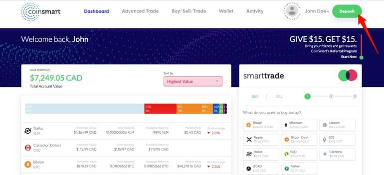 CoinSmart recharge